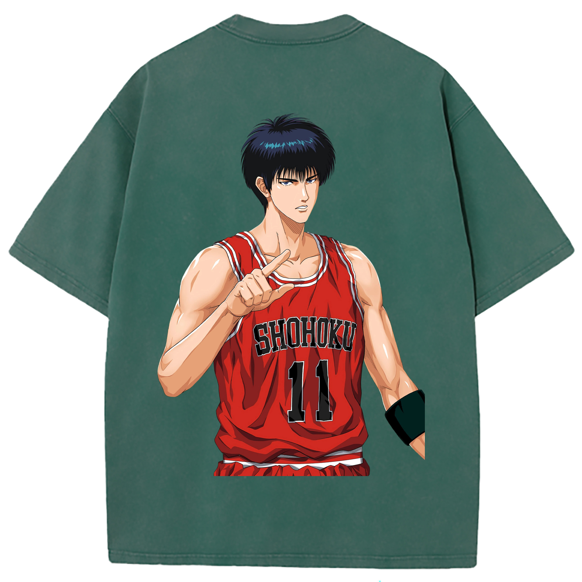 （画像用） SLAM DUNK／スラムダンク 綿100% ヴィンテージ風 半袖Tシャツ（背面プリント）